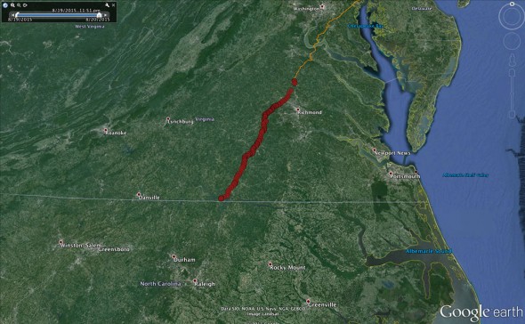 Edwin Tracking August 19, 2015 - Migration Day 4.