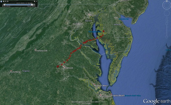 Charlie Tracking September 21 ~ Virginia